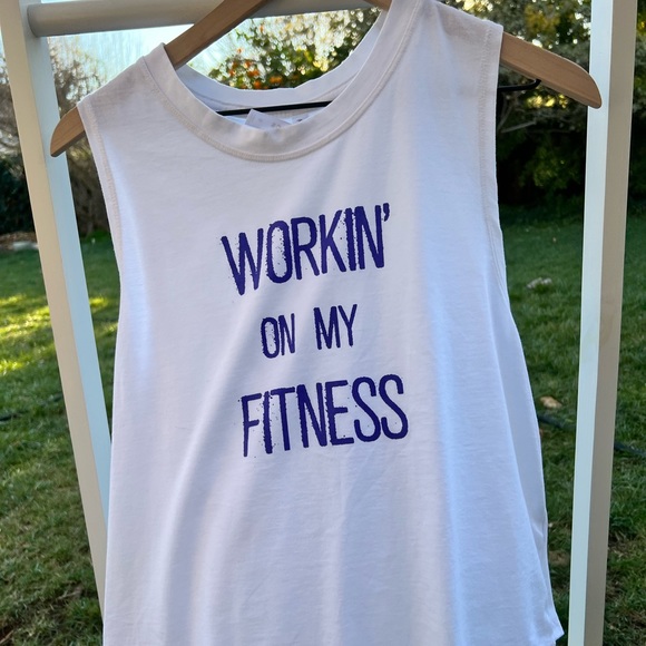 “Workin on my Fitness” Fabletics Tank - Picture 1 of 3